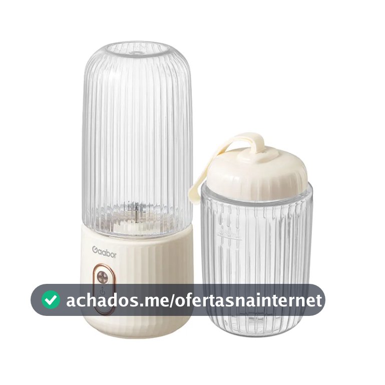 Liquidificador Portátil USB Gaabor - Lâminas de Aço Inox 304 com Carregamento USB-C