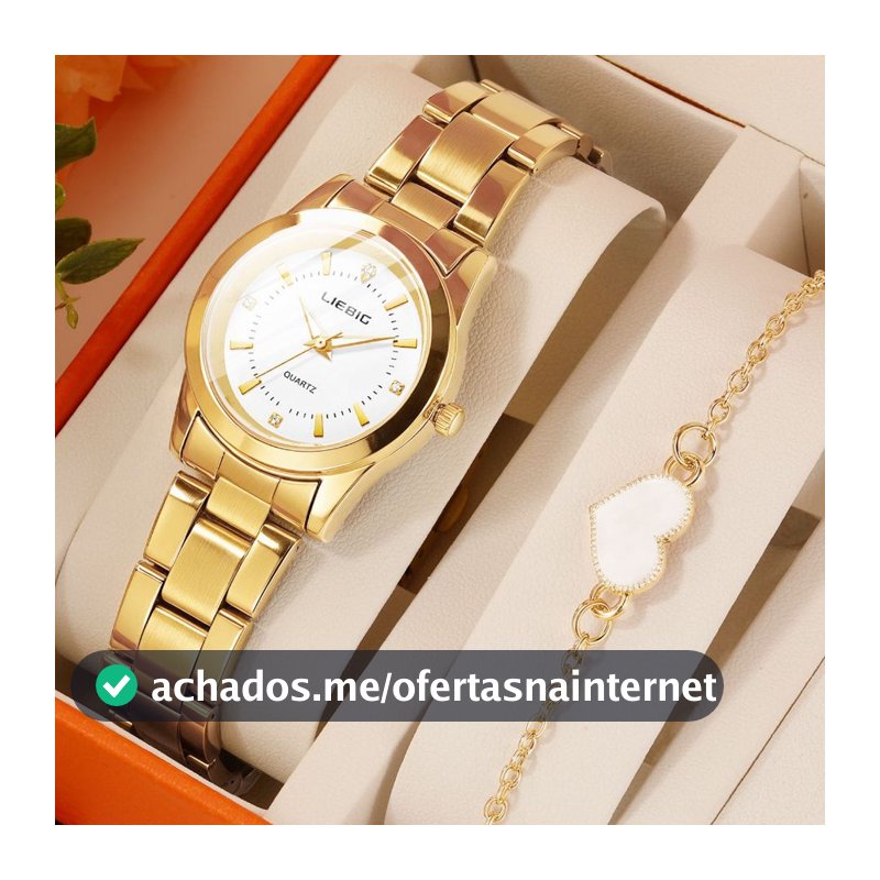 SKMEI Relógio feminino marca quartzo moda à prova d'água pulseira de ouro Aparência de alto valor