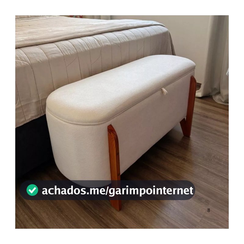Recamier Para quarto com Bau Elegante Funcional para Organizar Roupas e Acessórios Enxoval Brinquedo