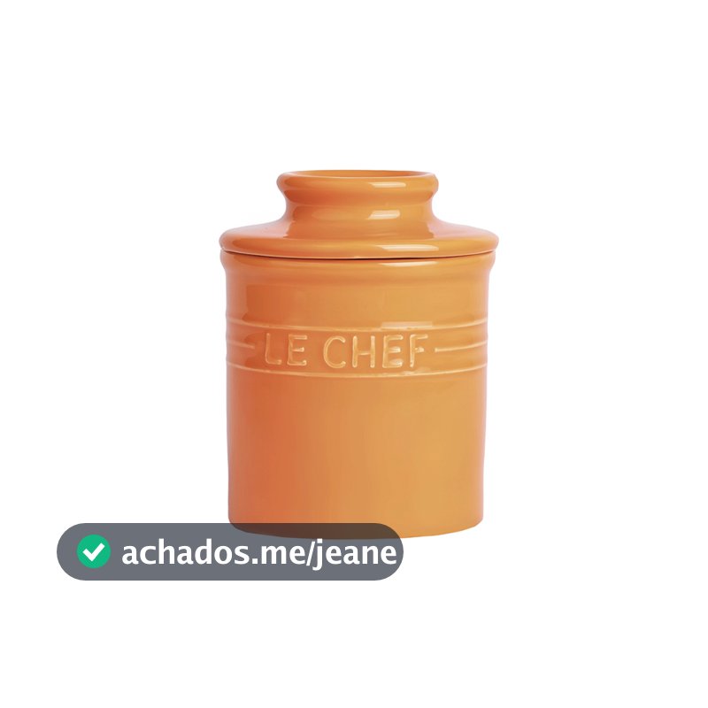 Manteigueira Francesa Le Cheff Em Cerâmica Porta Manteiga