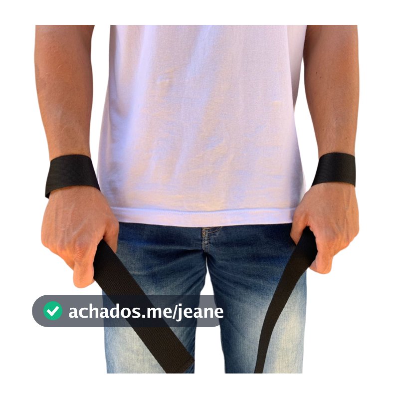 Strap Academia Musculação e CrossFit - 1 PAR PRETO
