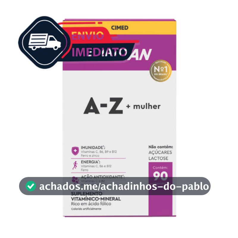 Multivitamínico A-z + Mulher 90 Comprimidos Revestidos Lavitan Suplemento Alimentar