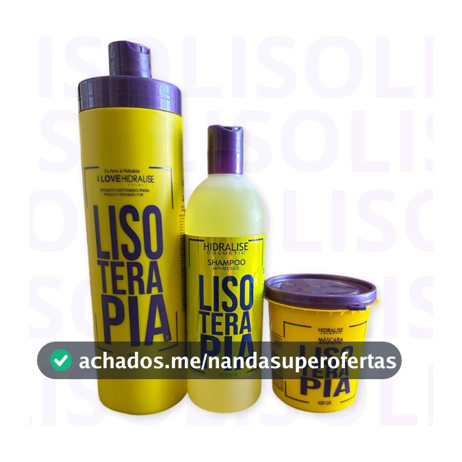 Kit Máscara Redutora Lisoterapia + Shampoo Anti Resíduos + Máscara Reconstrutora