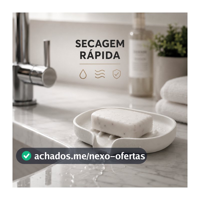 Saboneteira Com Drenagem Para Pia Banheiro Anti Umidade Escorredor De Sabonete Escoamento De Água
