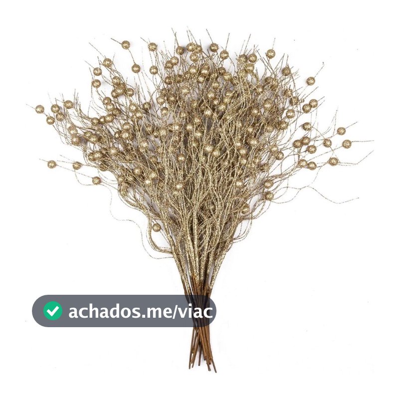 Enfeites De Natal 43CM Glitter Berry Haste Ramo Flores Falsas Para Decoração De Árvore Casa