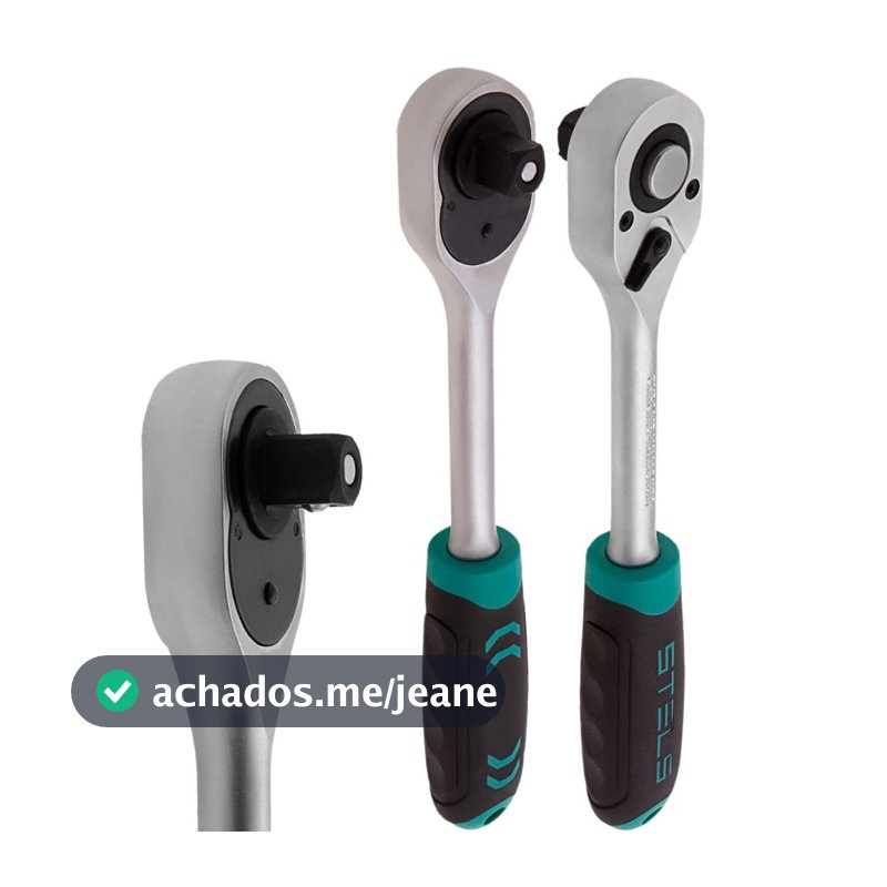 Chave Catraca Reversível p/ Soquete 1/2" c/ 72 Dentes STELS 1402755