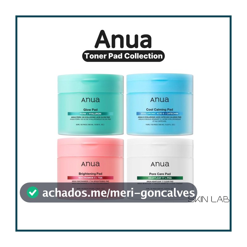 [Anua] Toner Pad Collection Discos de Algodão Toner Hidratante Iluminador Poros (Niacinamide TXA / PDRN / Heartleaf)