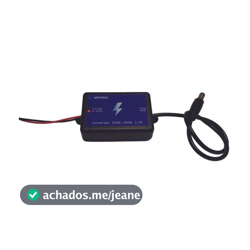 Conversor Tensão 12v Para 19V 3,5A pra Tv Monitor E Notebook