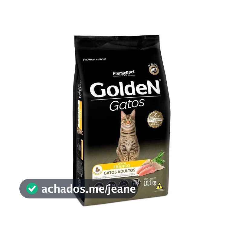 Ração Golden Fórmula Gatos Adultos Frango 10,1Kg