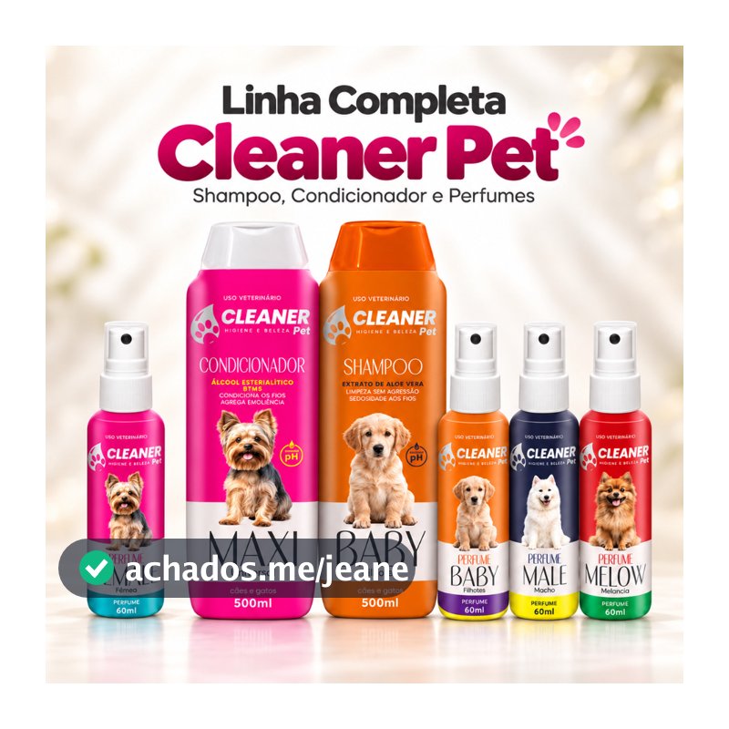 Kit Banho Pet Cães Shampoo e Condicionador Cachorro Filhote 500ml + Perfume Colônia 60ml Prevenir dermatites e Alergia