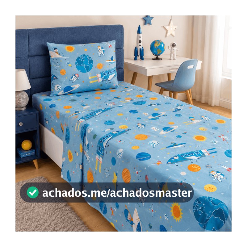 Lençol 3 Peças Solteiro Infantil Bailarina Dinossauro Astronauta Ballet Unicórnio Macio Com Elástico