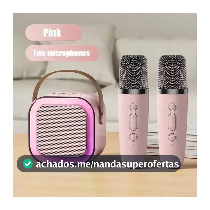 K12 Caixa de som sem fio com microfone Karaokê, Mini Alto-falante Bluetooth portátil 1/2 Mic