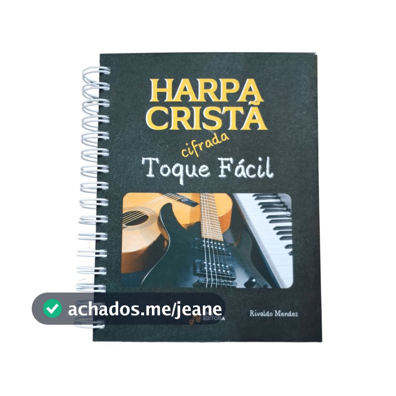 Harpa Cristã Toque Fácil Iniciante Capa Dura p/ Violão Teclado Aprenda Rápido com Dicionário + MP3