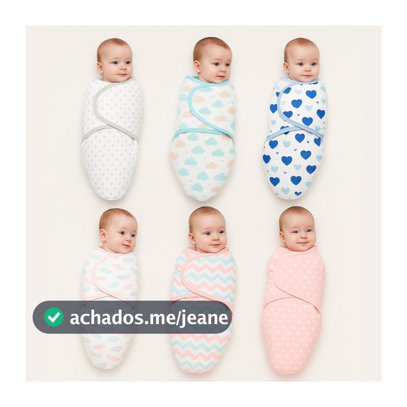 Cueiro Charutinho Swaddle Me Para Bebe Ajustavel com Velcro