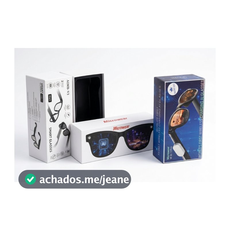Óculos Inteligente Microwear W AI 3 Pro Original – Câmera HD + Áudio + IA Integrada - Benedo