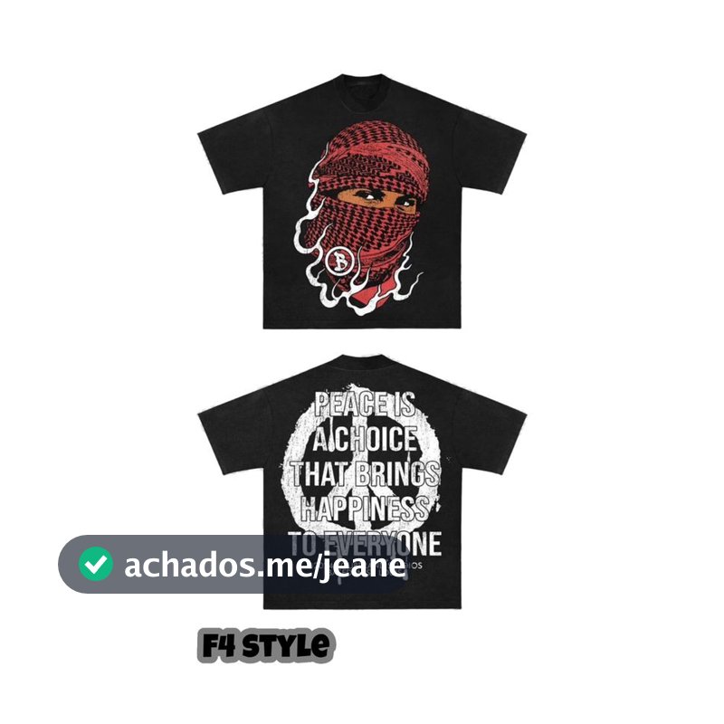 Camiseta Preta Unissex com Estampa de Texto "PEACE IS A CHOICE"