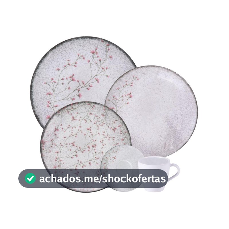 Jogo de Jantar Floralis Porcelana Decorada 20 Peças Tramontina