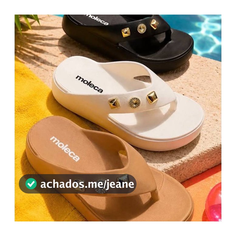 Chinelo Plataforma Moleca Feminino