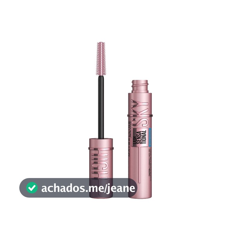 Máscara de Cílios, Escova Flexível e Alongamento sem Limites, Cor Preto, Lash Sensational Sky High Maybelline NY, 7,2ml