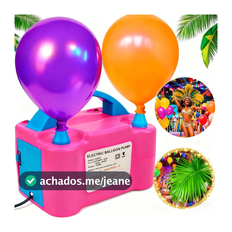 Bomba Compressor Inflador Elétrico De Encher Balão Bexigas 110v ou 220v