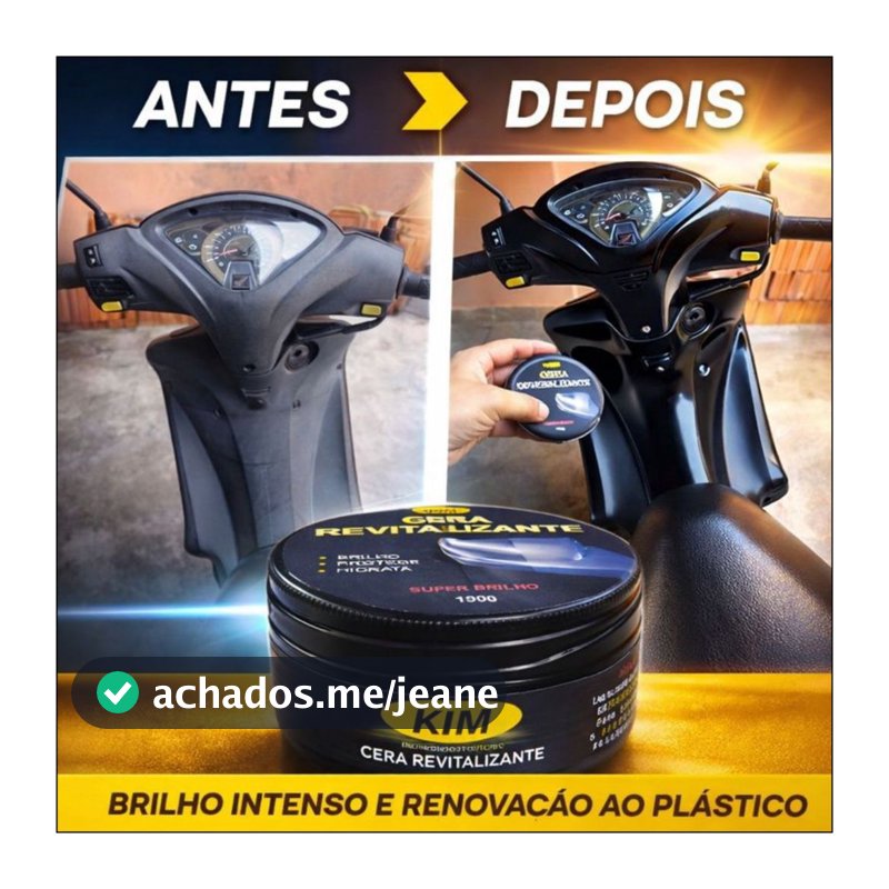 Cera Revitalizadora de Plásticos em Geral para Carros Motos