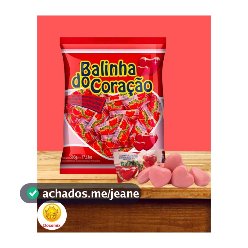Balinha Do Coração Morango 500g - Florestal