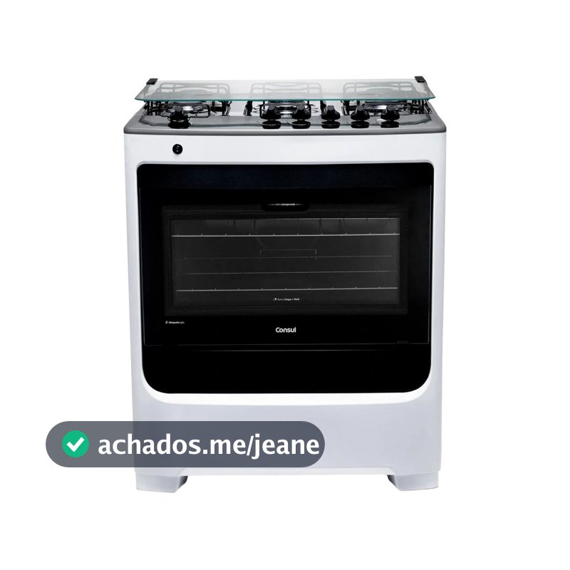Fogão de Piso Consul 5 Bocas Branco com Acendimento Automático e Botões Removíveis - CFS5NAB