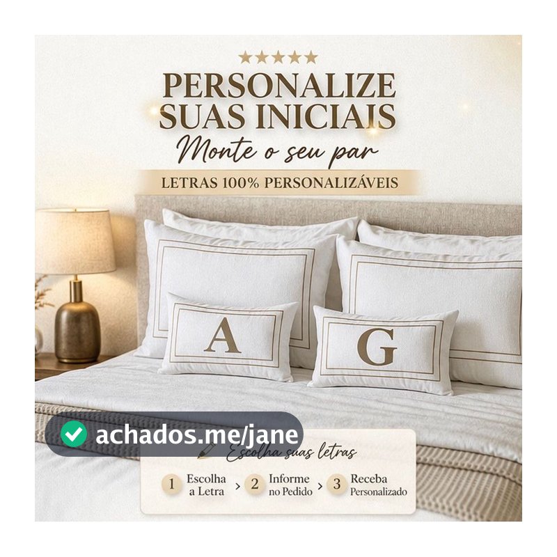 Kit 2 Baguetes Almofadas Suede Decorativas Personalizada Com Ziper