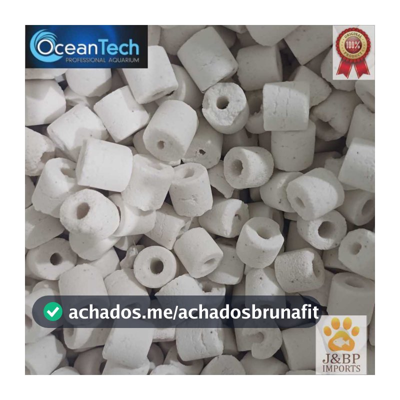 Mídia Biológica Ocean Tech Bioglass c/ Bolsa –Cerâmica para Filtros de Aquários Distribuidor Oficial