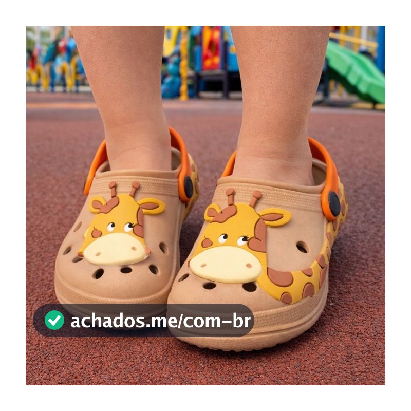 Sandália Infantil Feminina Babuche Para Menina Papete Girafa Feliz Confortável