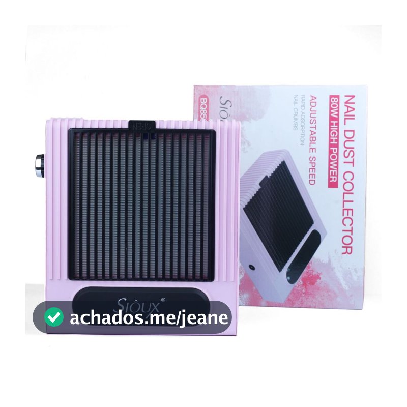 Coletor Sugador Aspirador de Pó de Unhas Sioux 80W Alta Potência Manicure