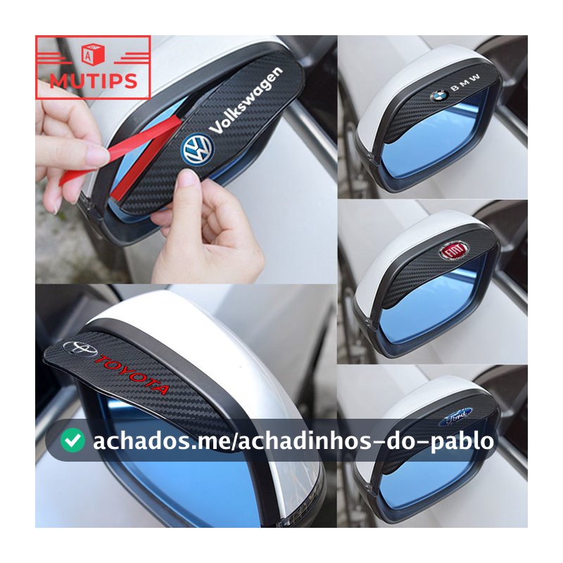 2pçs/Conjunto Espelho Retrovisor De Fibra De Carbono universal Lateral Chuva Para 99 % De Autopeças De Carro