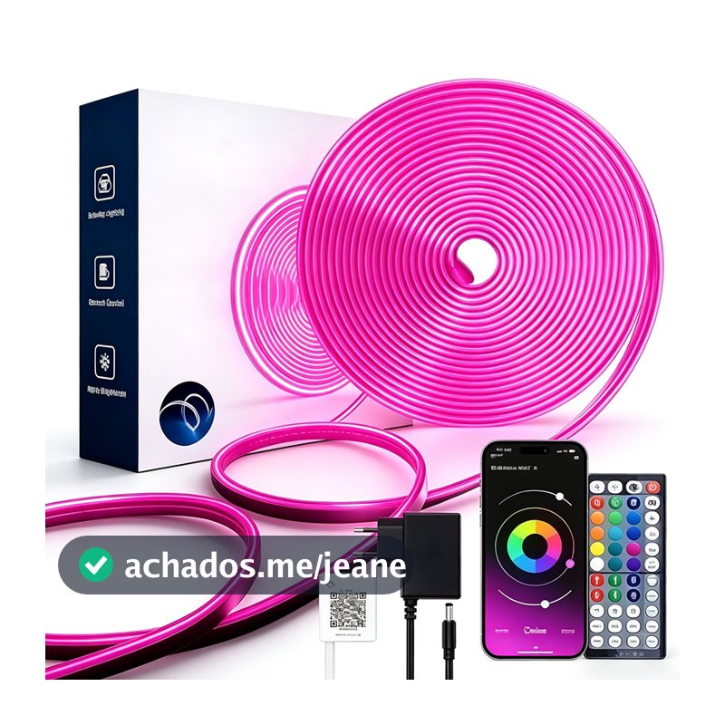 Fita de Led Neon APP Controle Remoto 10/5 Metros RGB Led Colorido Luz Decoração Carnaval Natal Festa