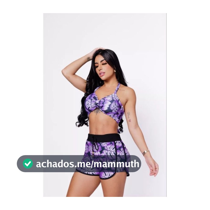 Kit 2 Peças Cropped com Bojo LAÇO + Short Saída de Praia Suplex Moda Praia Verão Conjunto Feminino Plus Size