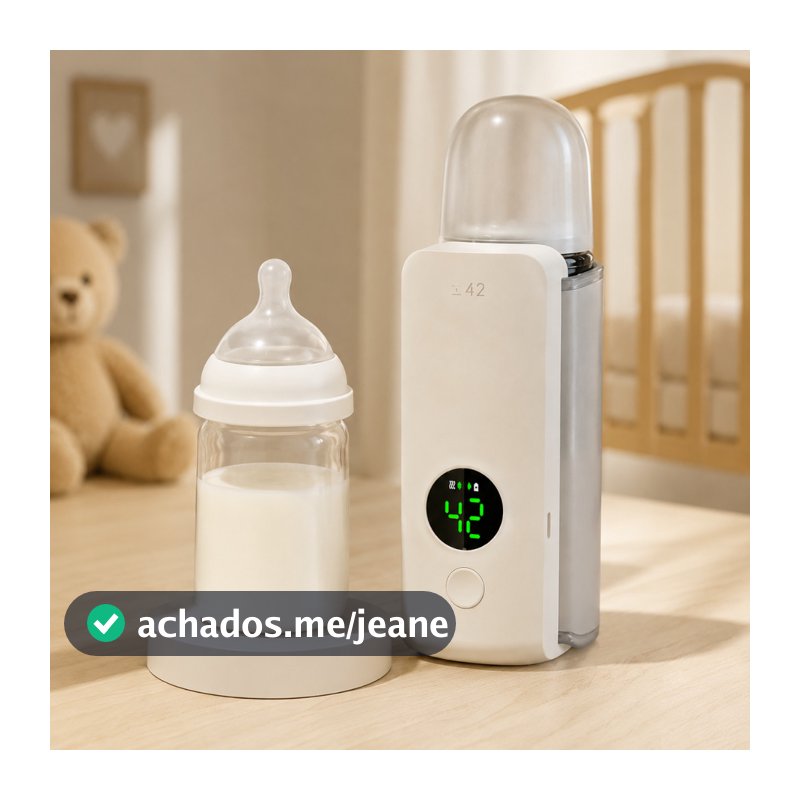 Aquecedor de Mamadeira Portátil USB Para Bebê Aquecimento Rápido Temperatura Inteligente