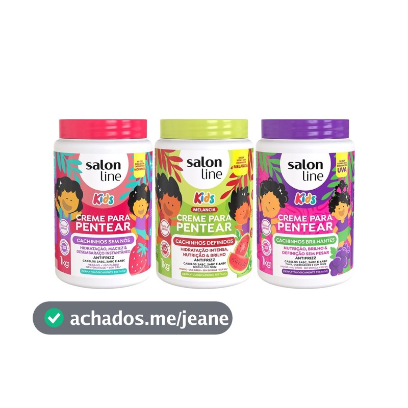 Kit Cheirinho de Frutas com 3 Cremes para Pentear Kids