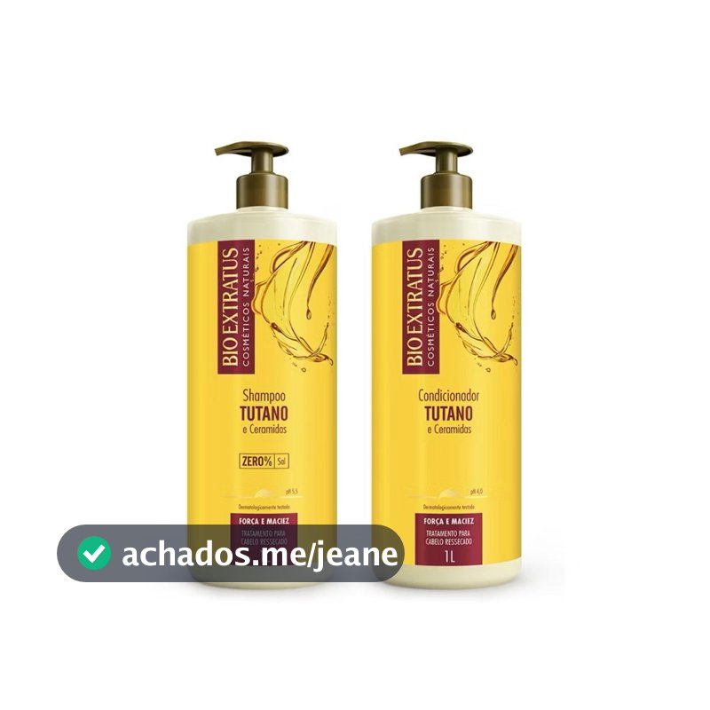 Kit Tutano Shampoo e Condicionador Bio Extratus Força e Maciez (1L)