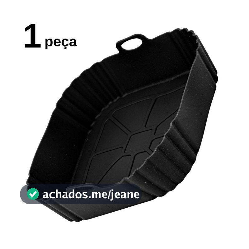 Forma Quadrada 21cm de Silicone Antiaderente Reutilizável Ideal para Air Fryer Uny Home