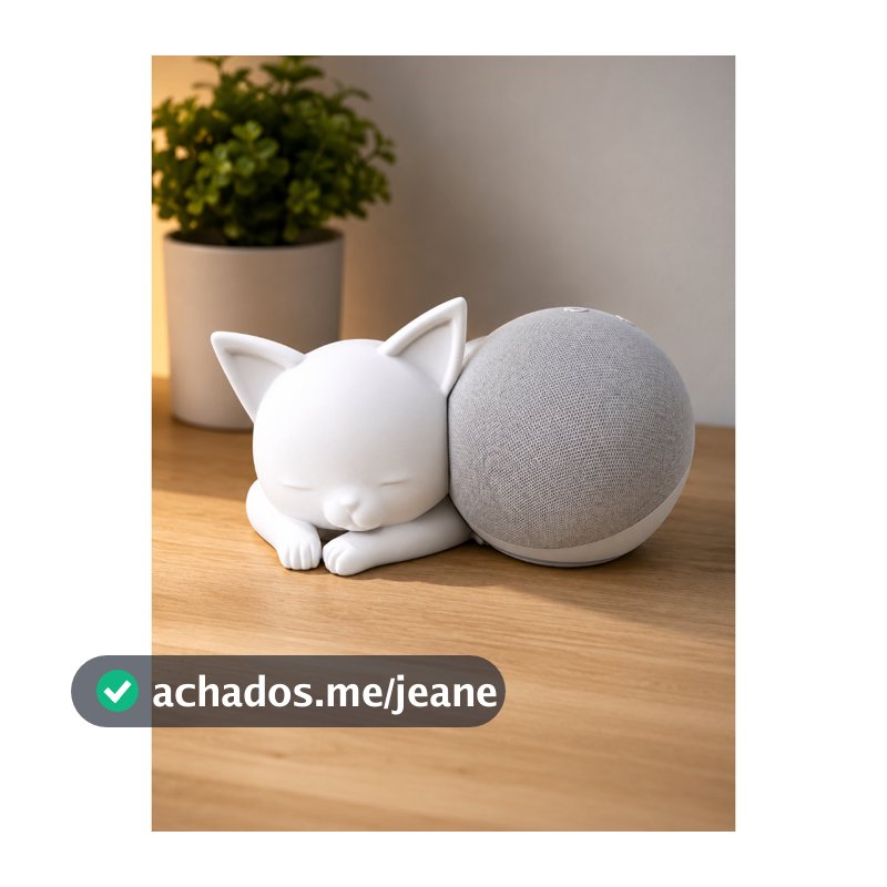 Suporte Alexa Gatinho Fofo Echo Dot 4ª e 5ª Geração e Echo Pop Para Amantes de Gatos