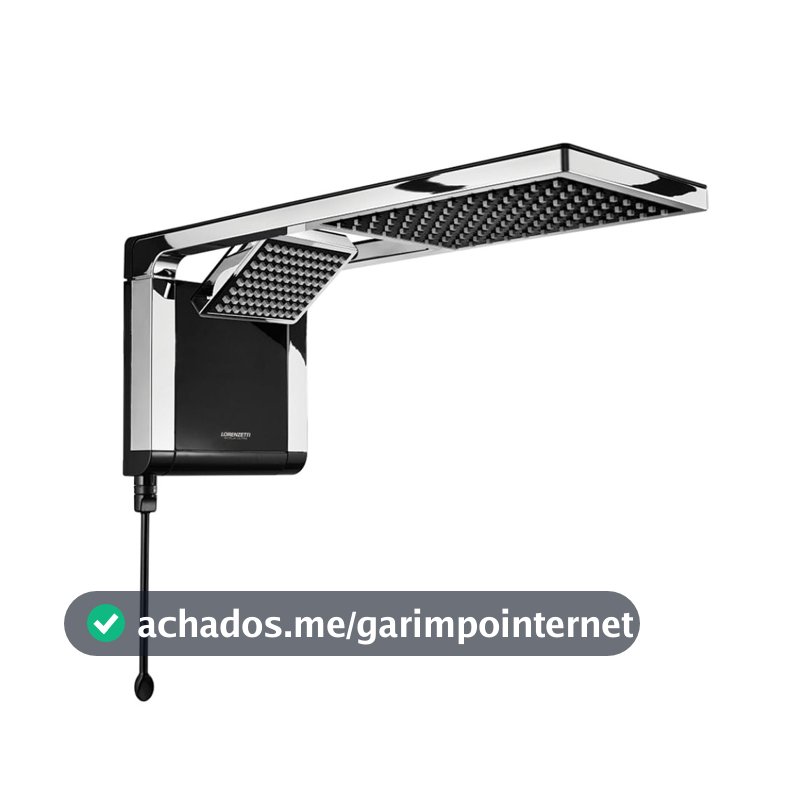 Chuveiro Lorenzetti Acqua Duo Multi Temperatura Preto/Cromado 6800W, 220V