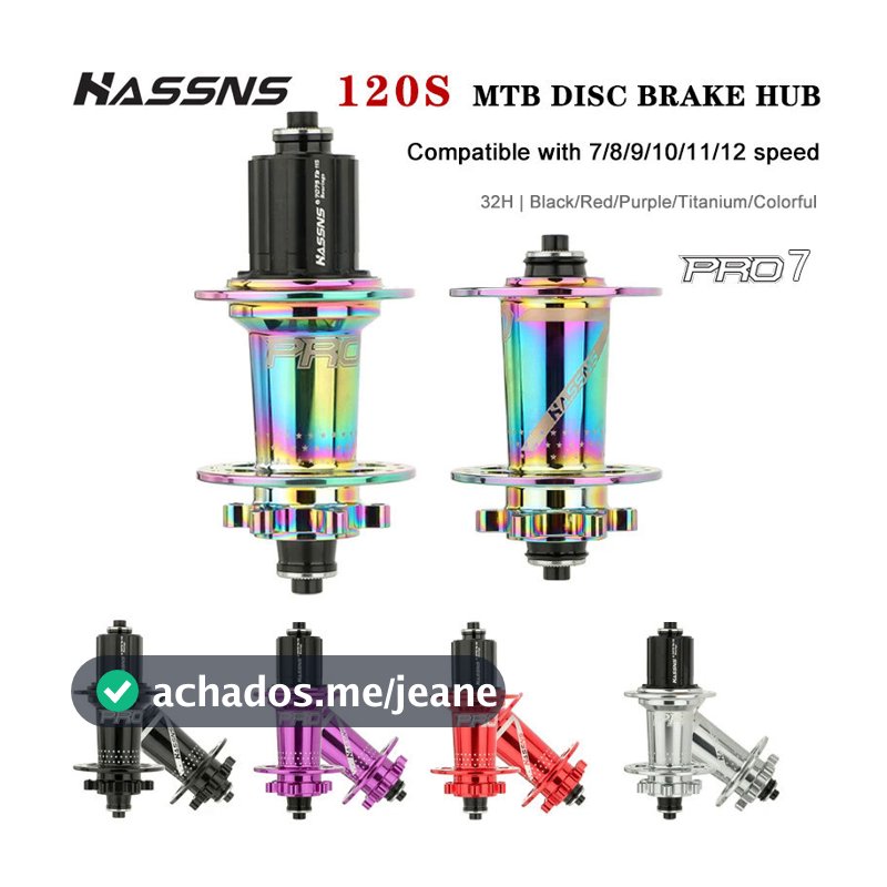 HASSNS  PRO7 Mtb Hub 32 36 Buracos Com Rolamento De Bicicleta De Montanha Freehub Traseiro 32h 12 11 10 9 8 7 Velocidade