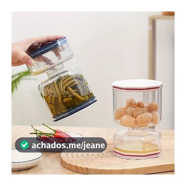 Pote Hermético para Conservas com Separador de Líquido com garfo 024-225
