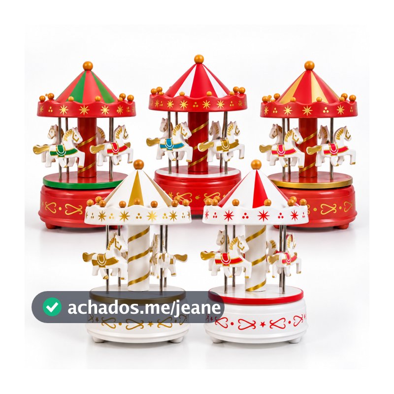 Carrossel Musical Natalino Caixa de Música Natal Infantil