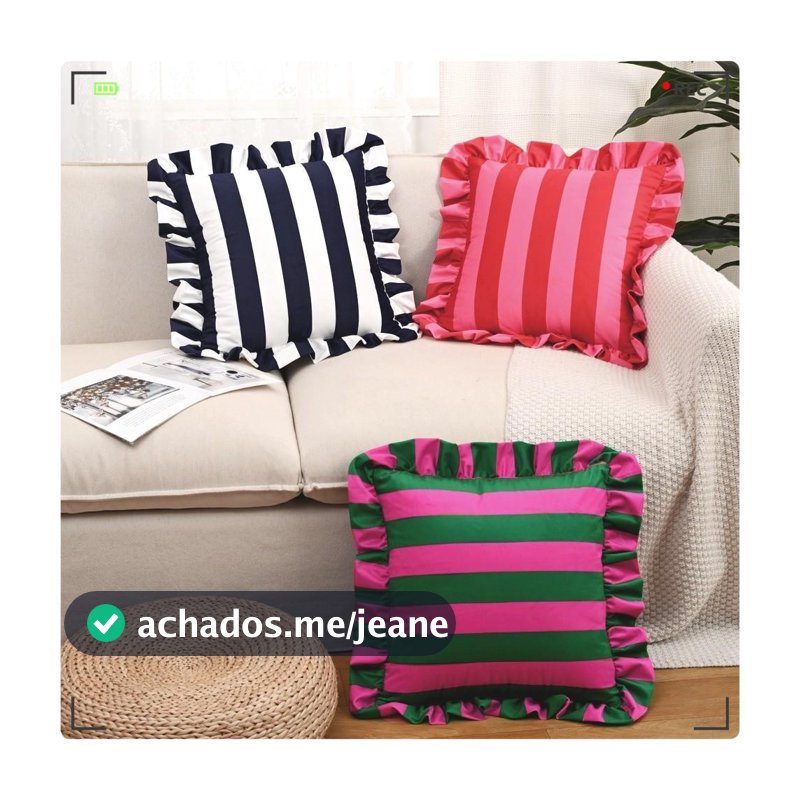 Fronha , Capa De Almofada De Veludo Listrada , Borda De Saia De Folha De Lótus , Decoração De Casa , Capas Aco