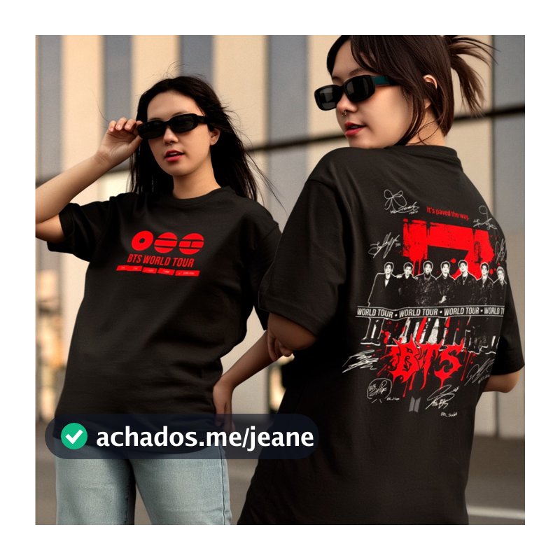 Camiseta BTS World Tour Lançamento Álbum Streetwear 100 Algodão Premium Tshirt BTS Kpop