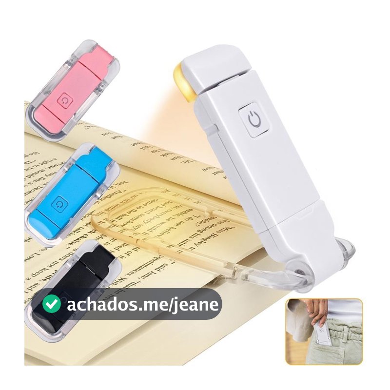 Luz De Leitura De Livros De Leds Brilho Ajustável USB Clip De Proteção Dos Olhos Portátil Bookmark Light