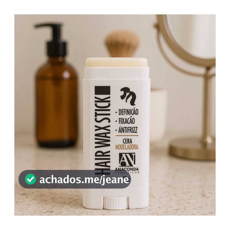 Pomada Modeladora Bastao Para Cabelo | Anti Frizz Baby Hair Anaconda | Hair Wax Stick Fixação Natural