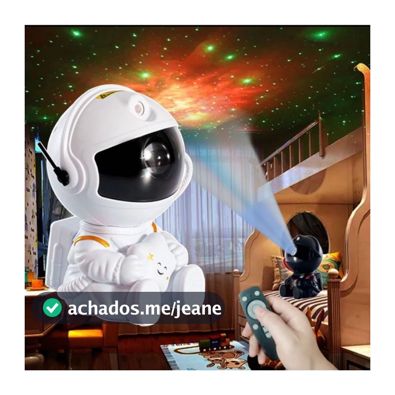 Mini Projetor De Luz Noturna Estrela De Astronauta Decoração Para Galáxia Luz De Luminaria Girado Céu Estrelada