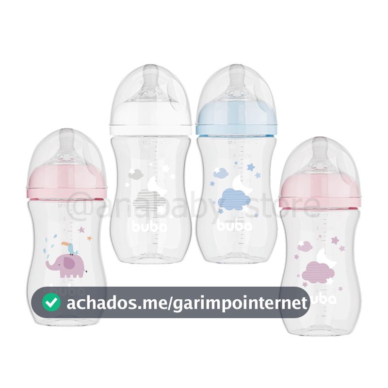 Mamadeira Buba 270 e 330 e 120 ml Mamadeira anticolica buba Bico mamadeira buba