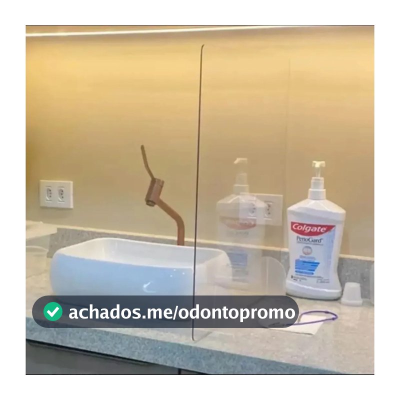 Placa Acrilico Barreira Bancada Esterilização 60x40cm 4mm
